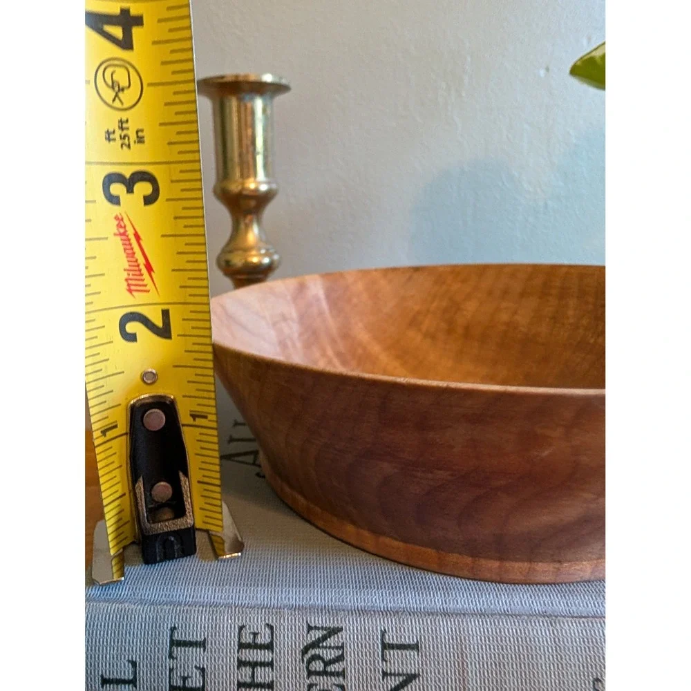 Vintage JMB 1996 Hand Turned Wood Bowl Signed Artisan Studio‎ Craft 6.5 Inch